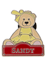Alice Bear Shop Pin Badge Sandy